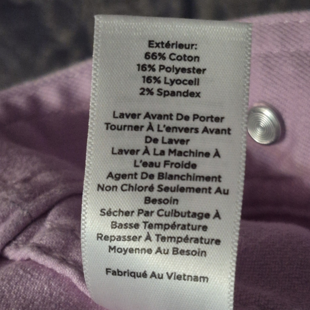 Talbot's Purple Ruffle Neck Denim Jacket - Picture 8 of 11
